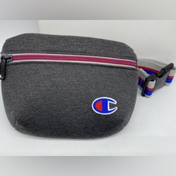 Champion Fanny Pack Shoulder Belt Bag Multipurpose Gray Adjustable Strap - Picture 4 of 6